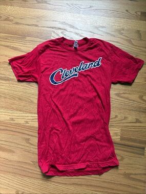Cleveland Script Logo Short Sleeve Tee - Red